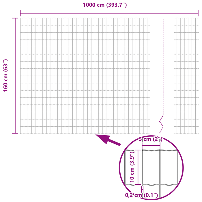 Recinzione Euro Verde 1.6x10 m Acciaio