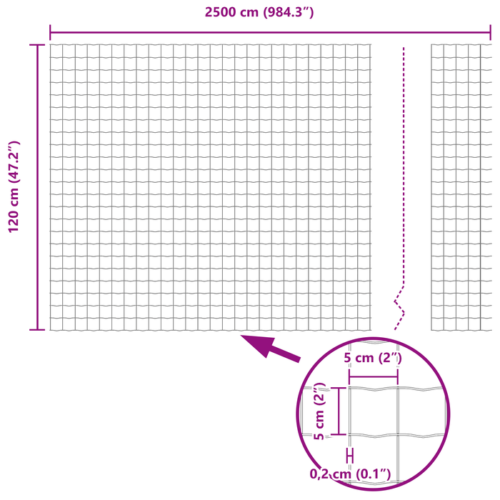 Recinzione Euro Verde 1.2x25 m Acciaio