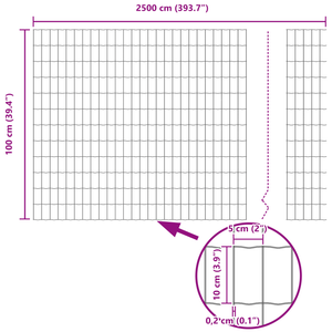 Cancello Euro Verde 1x25 m Acciaio