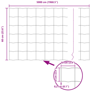 Recinzione Euro Verde 0.6x50 m Acciaio
