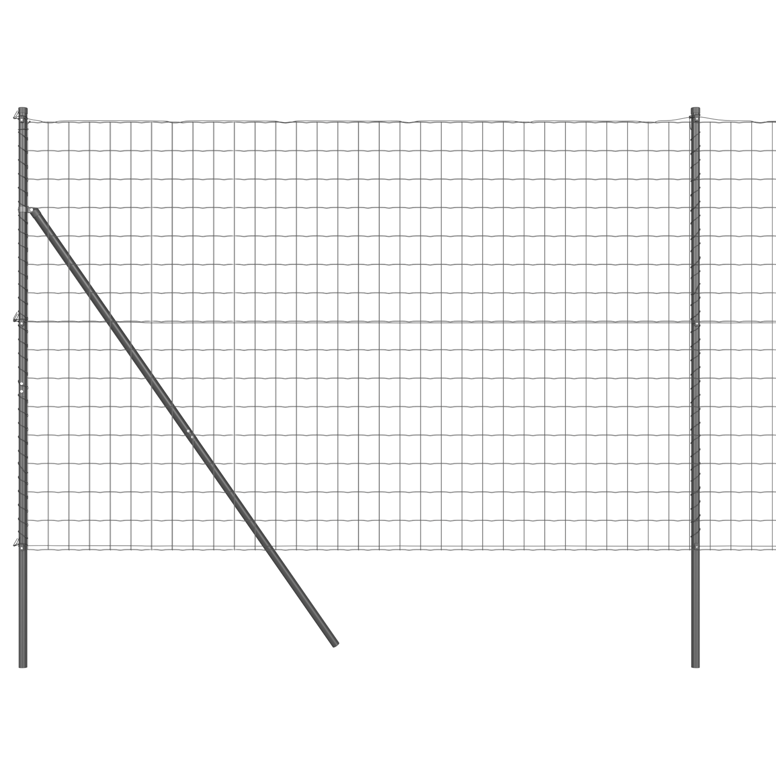 Recinzione Euro Grigia 1.6x10 m in acciaio