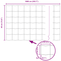 Euro Fence Grigia 0.4x10 m Acciaio