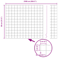 Recinzione Euro Grigia 0.8x25 m Acciaio