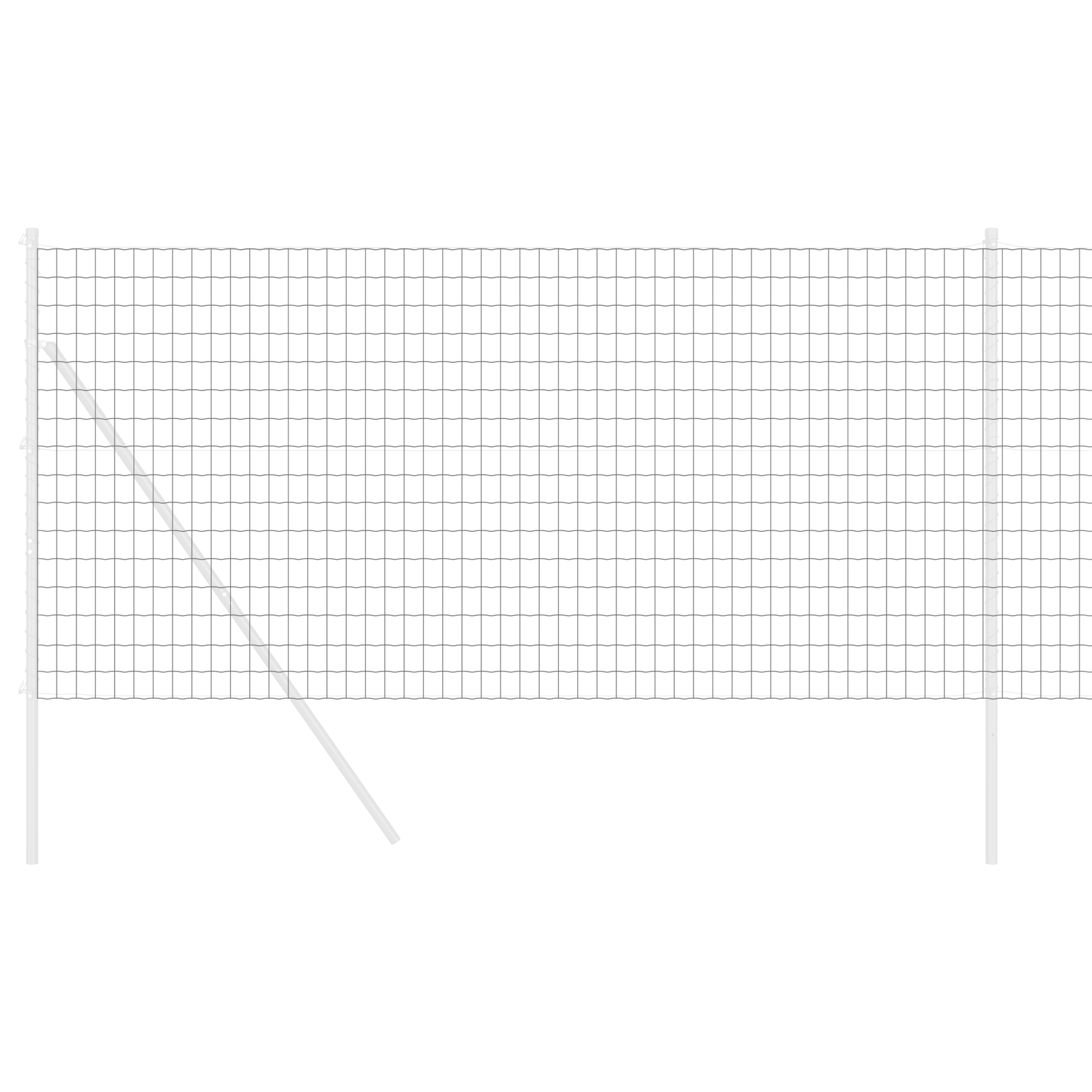 Recinzione Euro Grigia 1x25 m Acciaio