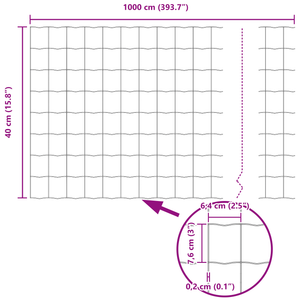 Cancello Euro Grigio 0.4x10 m Acciaio
