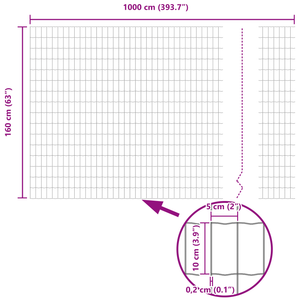 Recinzione Euro 1.6x10 m Acciaio Zincato