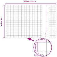 Recinzione Euro 1.6x10 m Acciaio zincato
