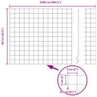 Recinzione Euro 0.6x25 m in acciaio zincato