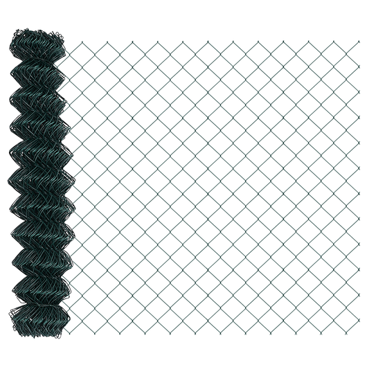 Recinzione a Maglia Chain Link Verde 1,2x10 m Acciaio
