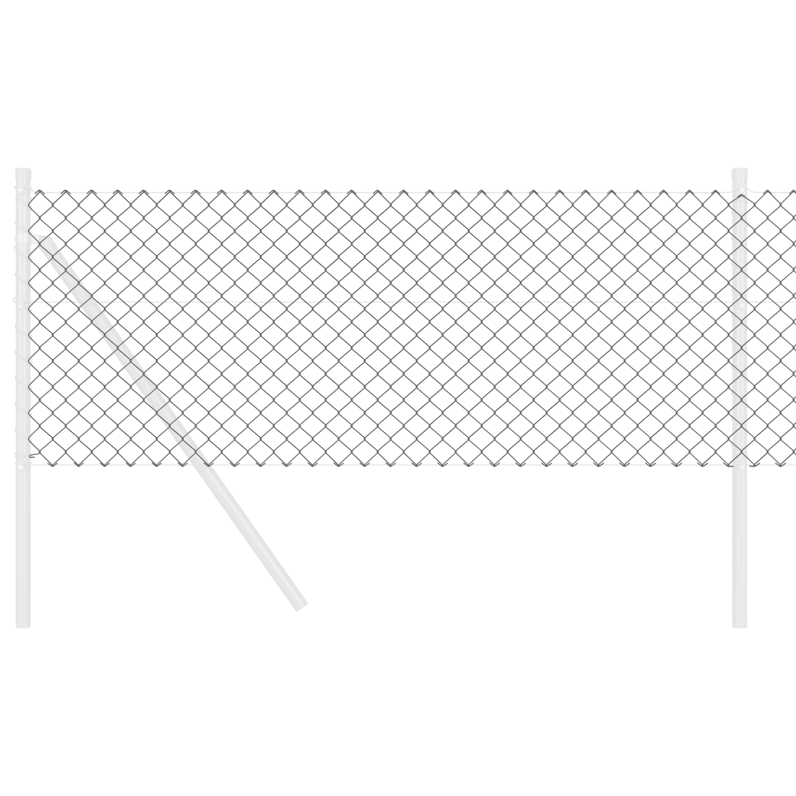 Rete a Maglie Grigia 0.4x10 m Acciaio