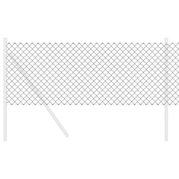 Rete a Maglie Grigia 0.4x10 m Acciaio