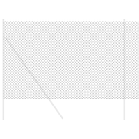 Recinzione a Maglie Chain Link Grigia 1.6x25 m Acciaio