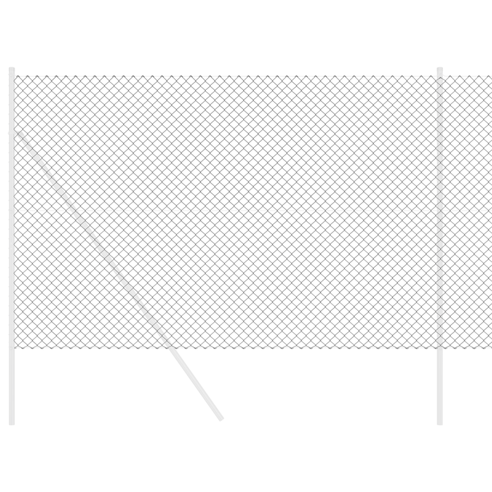 Recinzione a Maglie Chain Link Grigia 1.6x25 m Acciaio
