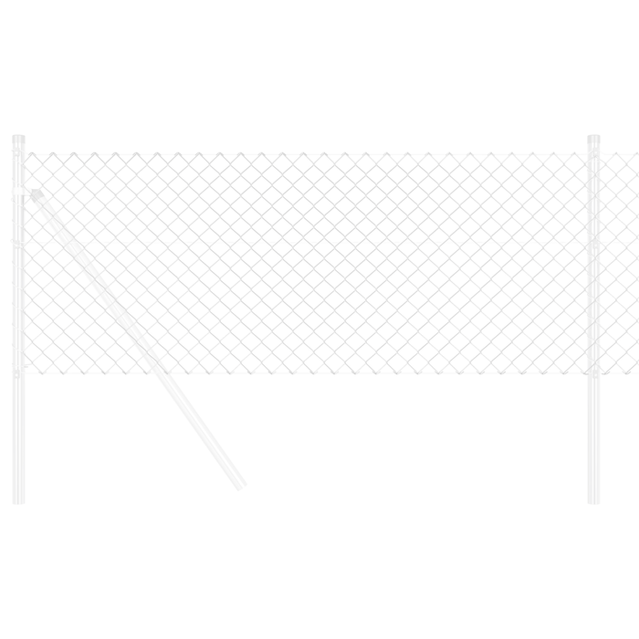 Recinzione a Maglia 0.8x25 m Acciaio Zincato