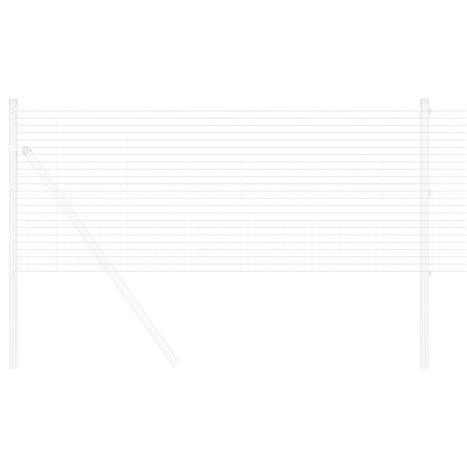 Recinzione in Rete Saldato 0.6x10 m Acciaio Zincato