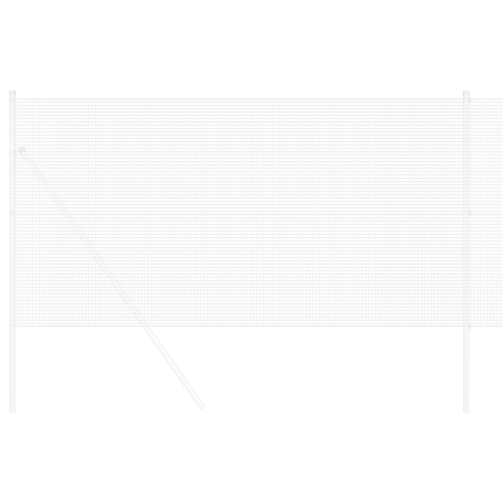 Recinzione in Rete Saldata 1,2x25 m Acciaio Zincato