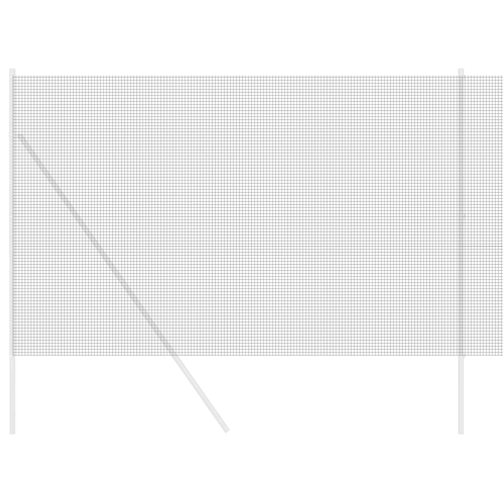 Recinzione in Filo Saldato Grigia 1,5x10 m Acciaio