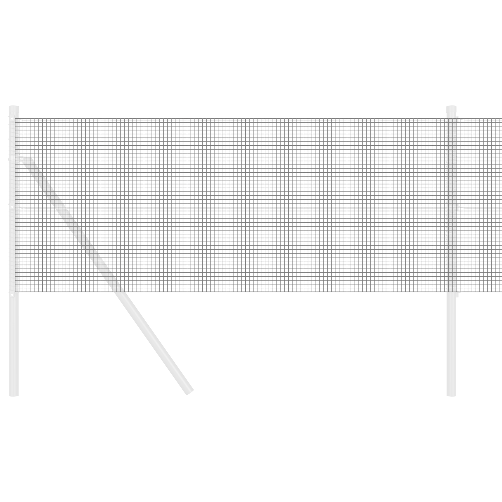 Recinzione in filo saldato Grigio 0.8x50 m Acciaio
