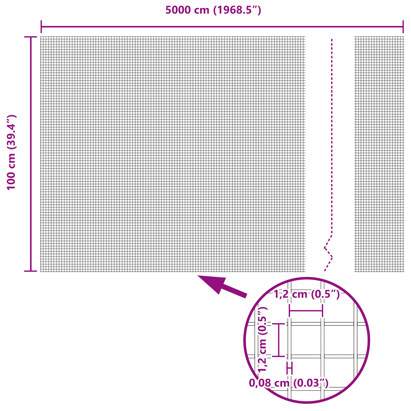 Recinto in Filo Saldato Grigio 1x50 m Acciaio