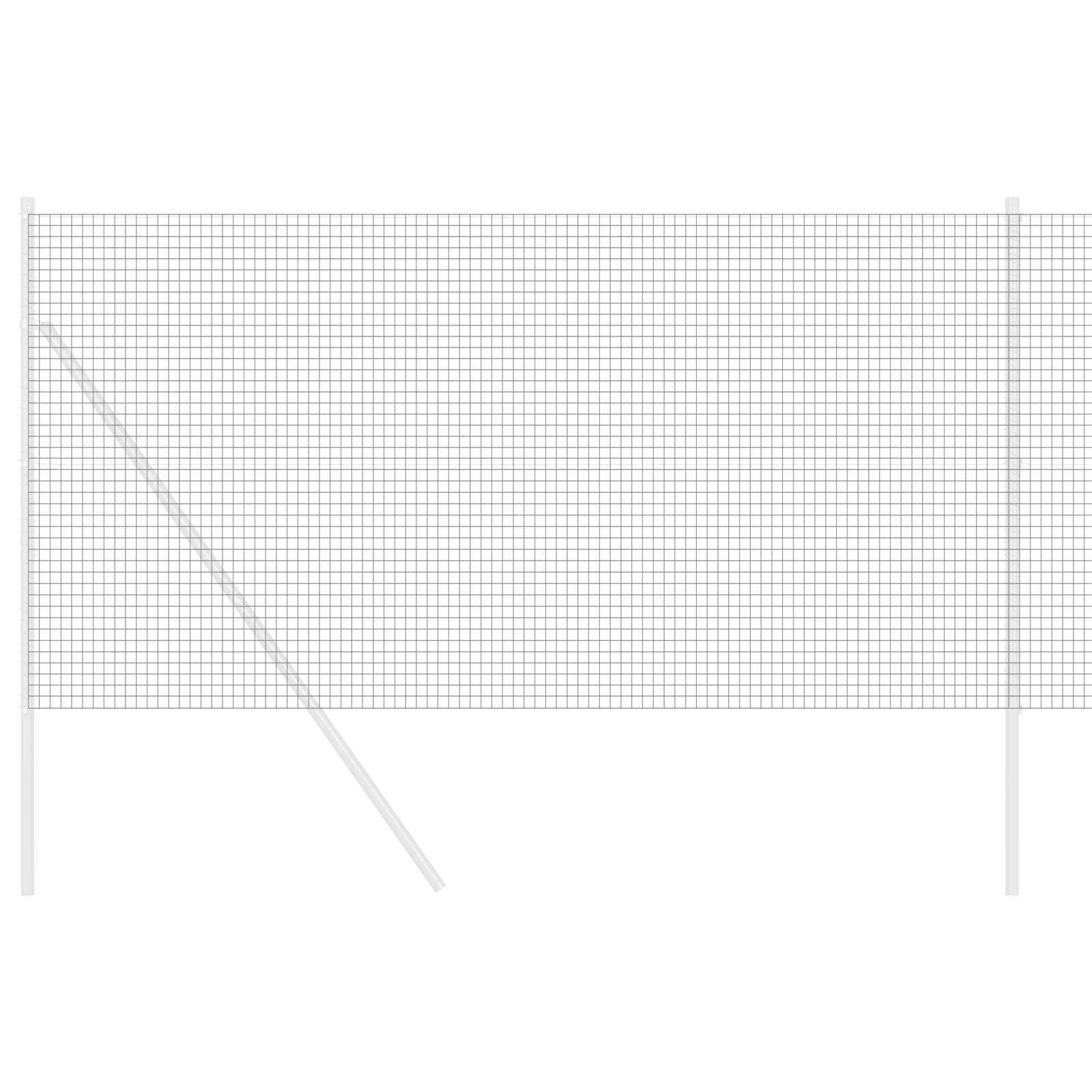Recinzione in Filo Saldato Grigio 1.2x50 m Acciaio