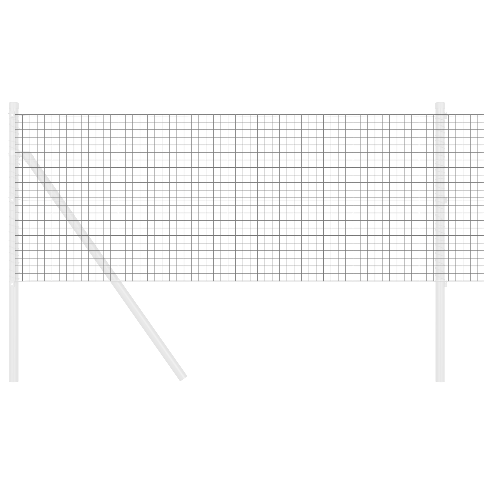 Recinzione in Filo Saldato Grigio 0.4x100 m Acciaio