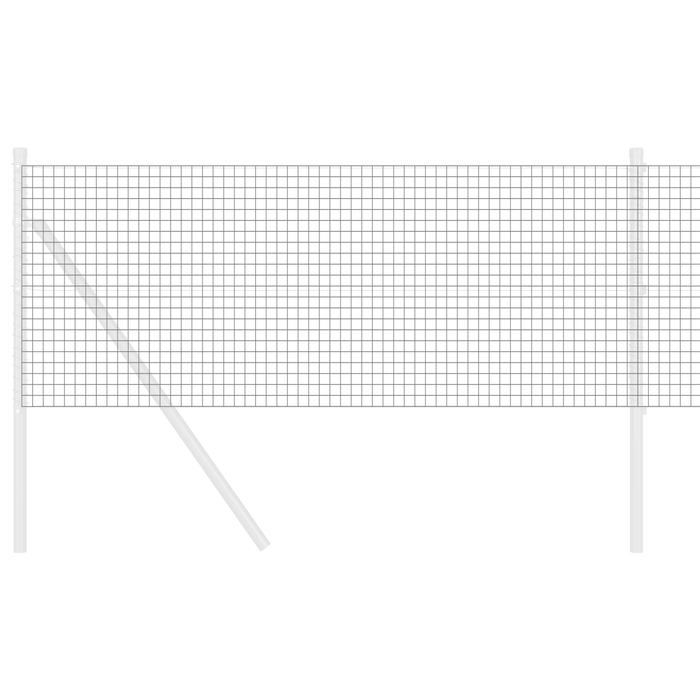 Recinzione in Filo Saldato Grigio 0.4x100 m Acciaio