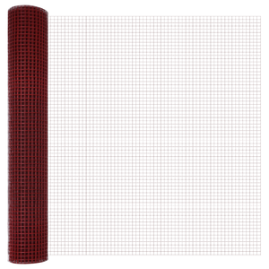 Recinzione in Filo Saldato Rossa 1.5x25 m Acciaio