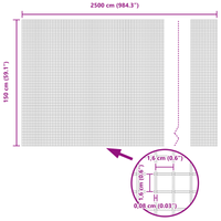 Recinzione in Filo Saldato Rossa 1.5x25 m Acciaio
