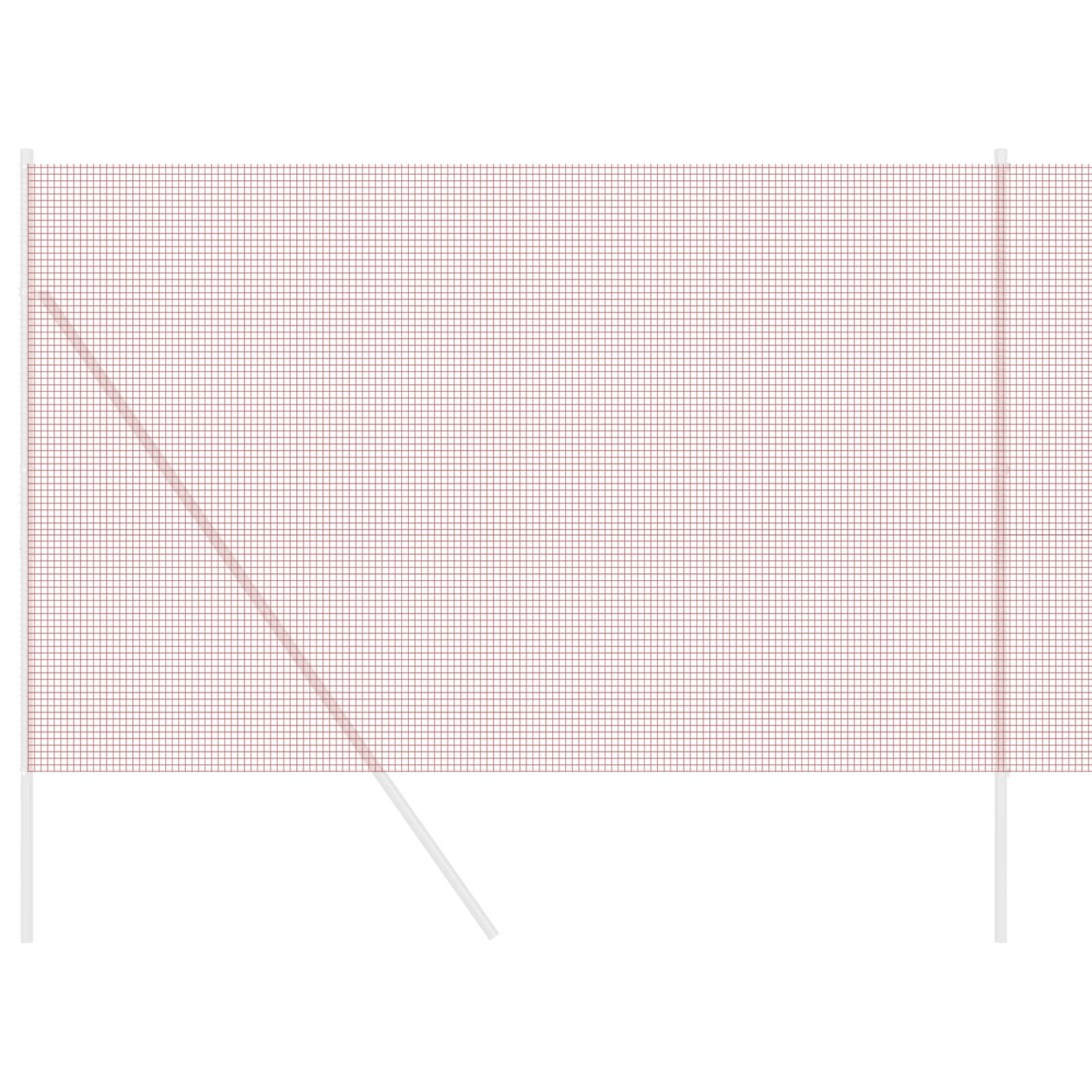 Recinzione in Filo Saldato Rossa 1.5x25 m Acciaio