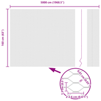 Recinzione Esagonale Verde 1,6x50 m Acciaio