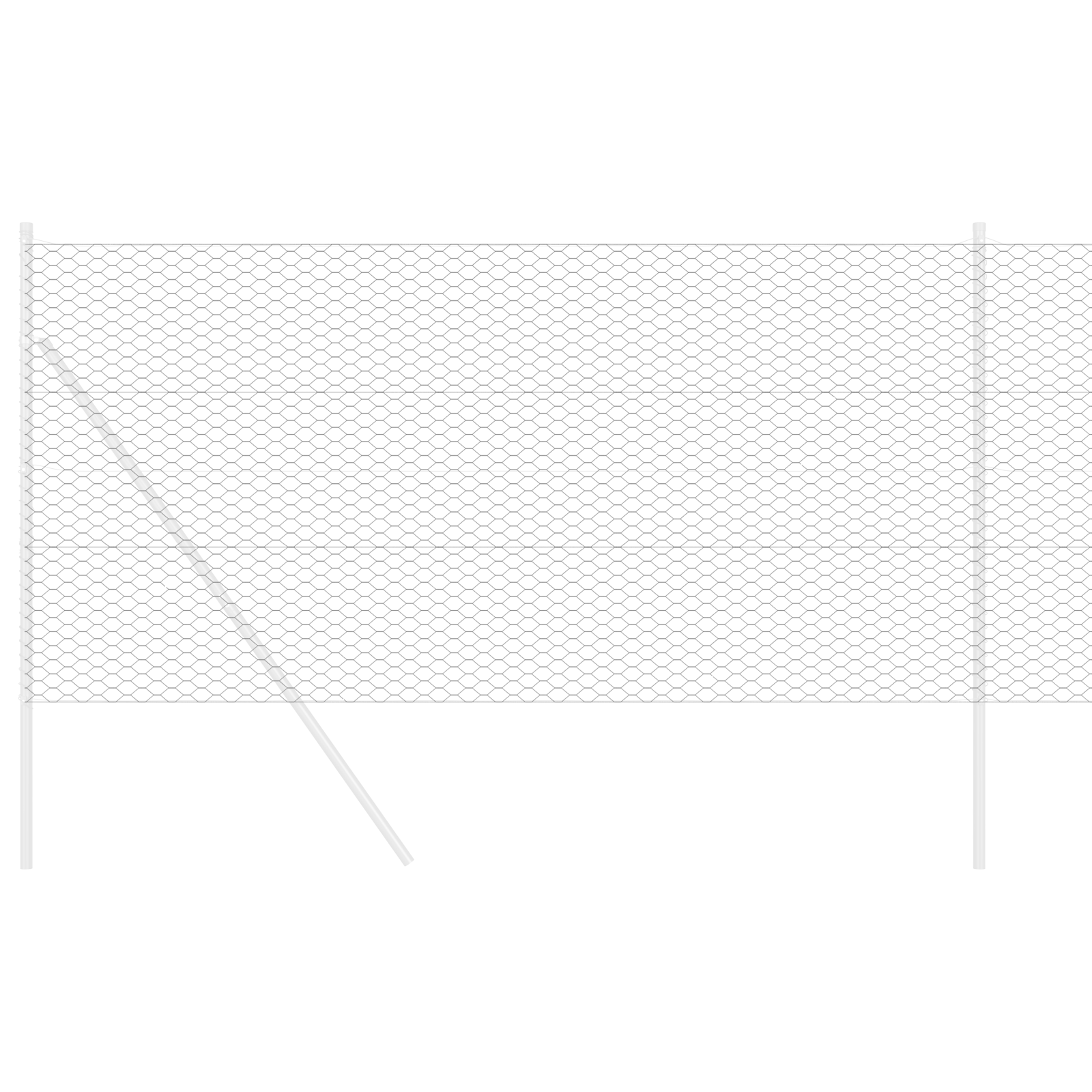 Recinzione Esagonale Grigia 1.4x100 m Acciaio