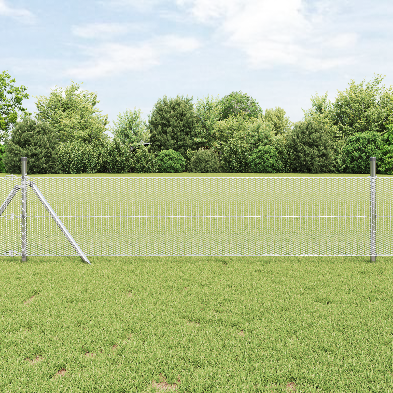Recinzione Esagonale 0.4x10 m Acciaio Zincato