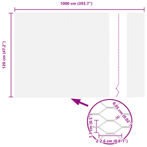 Recinzione Esagonale 1.2x10 m in Acciaio Zincato
