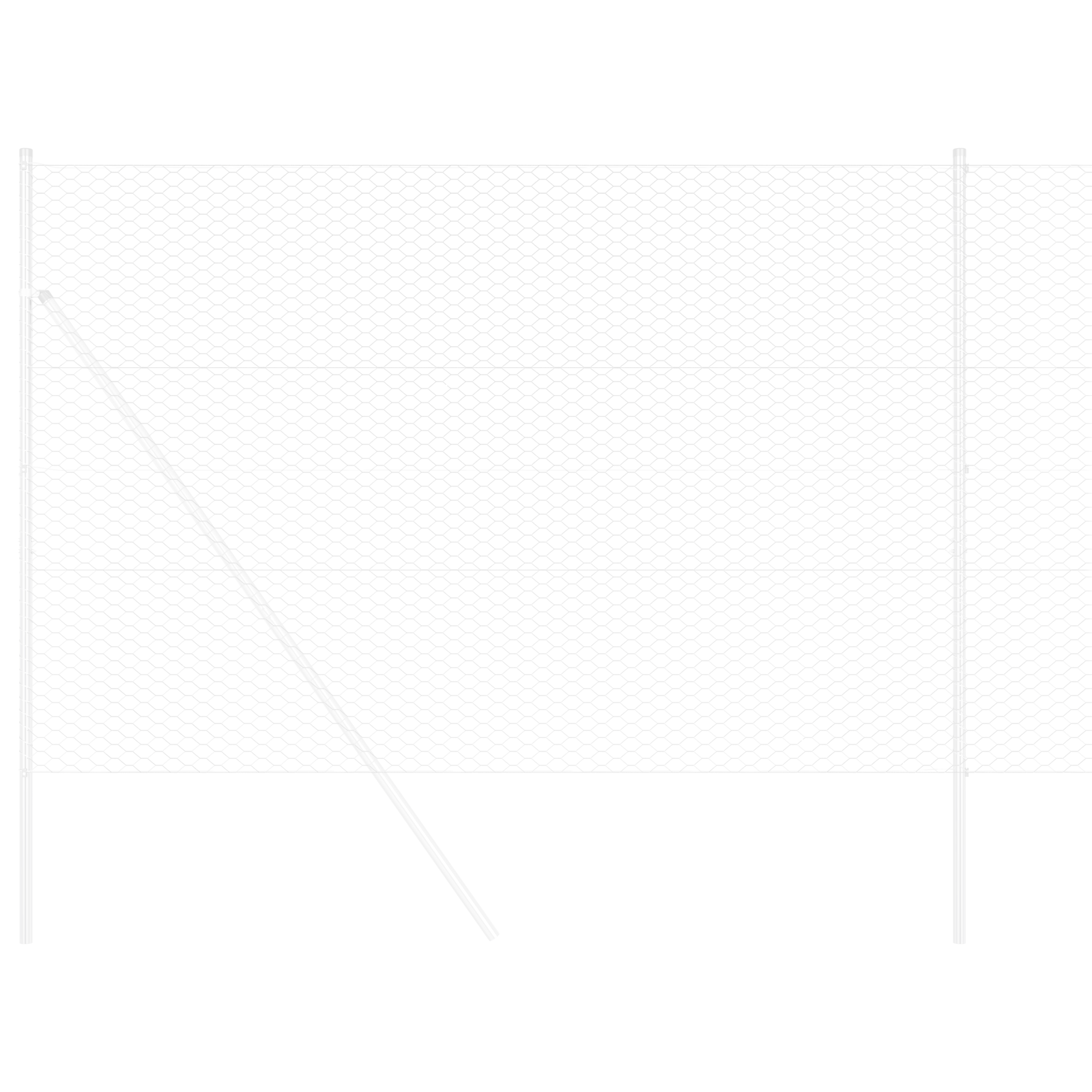 Recinzione Esagonale 1.6x25 m Acciaio Galvanizzato