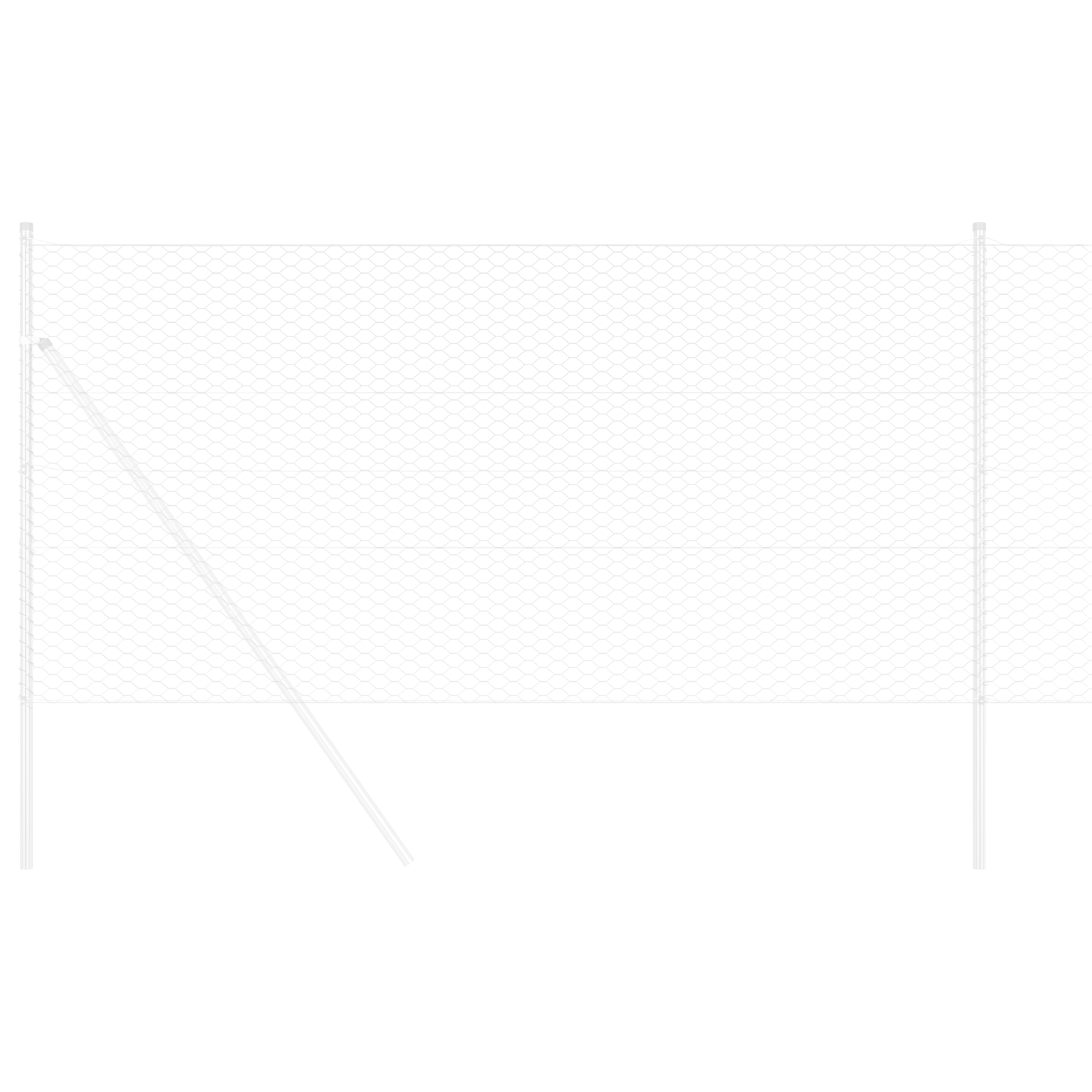 Recinzione Esagonale 0.6x50 m Acciaio Galvanizzato