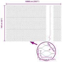 Recinzione Esagonale 1.6x100 m Acciaio Zincato