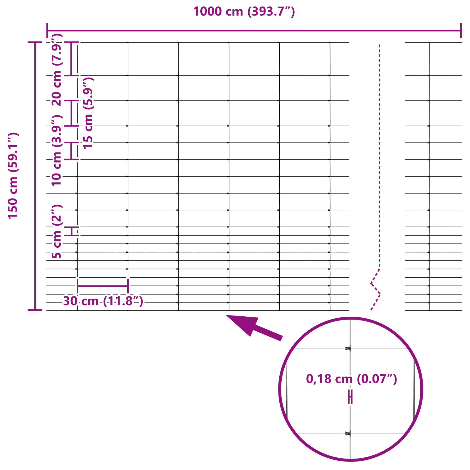 Recinzione da Campo 1.6x10 m Acciaio Zincato