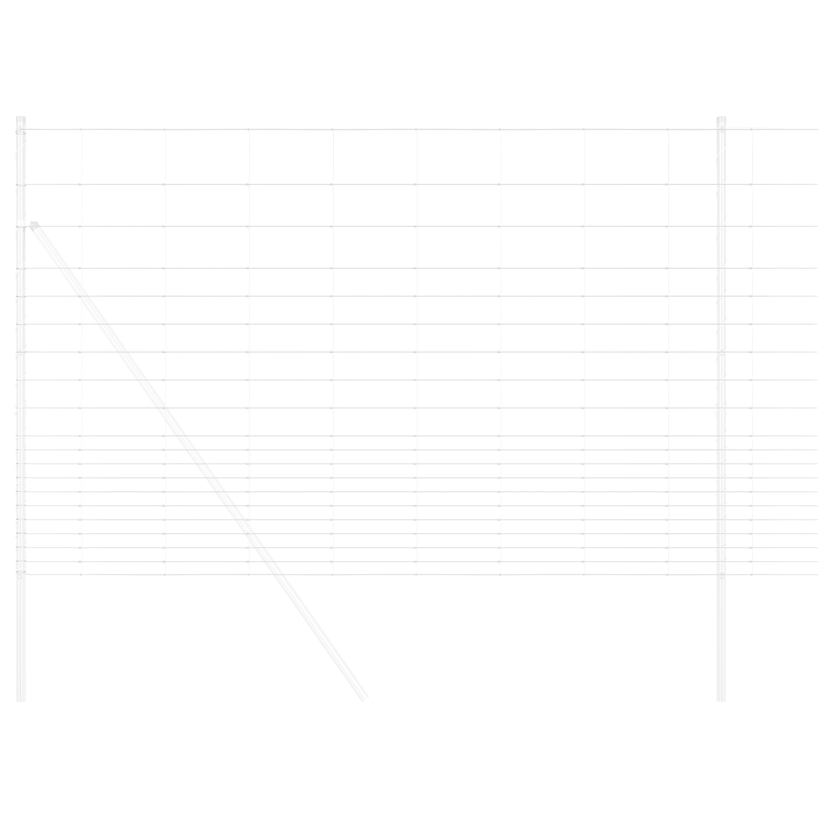 Recinzione da Campo 1,6x10 m Acciaio Zincato