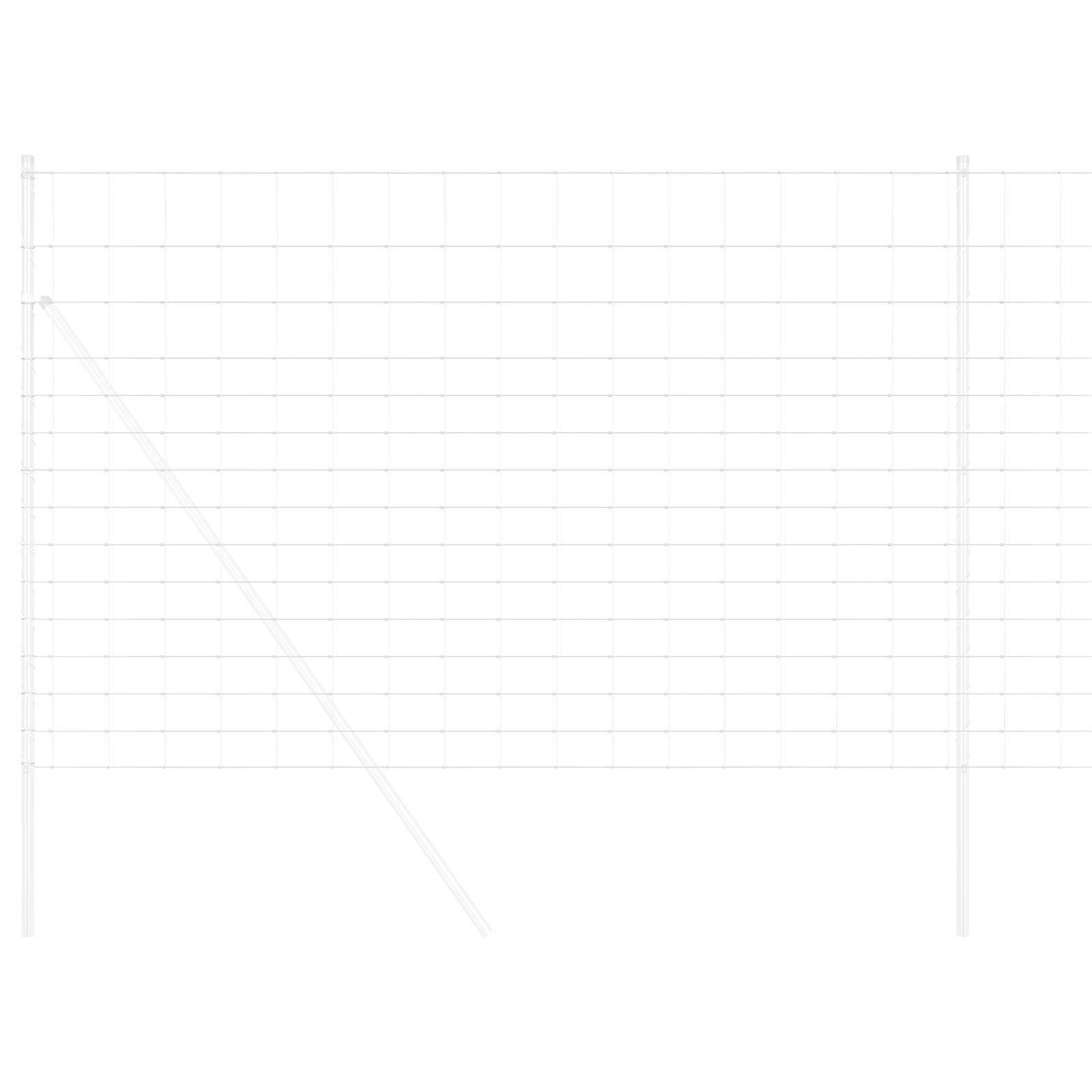 Recinzione per Terreni 1.6x25 m Acciaio Zincato