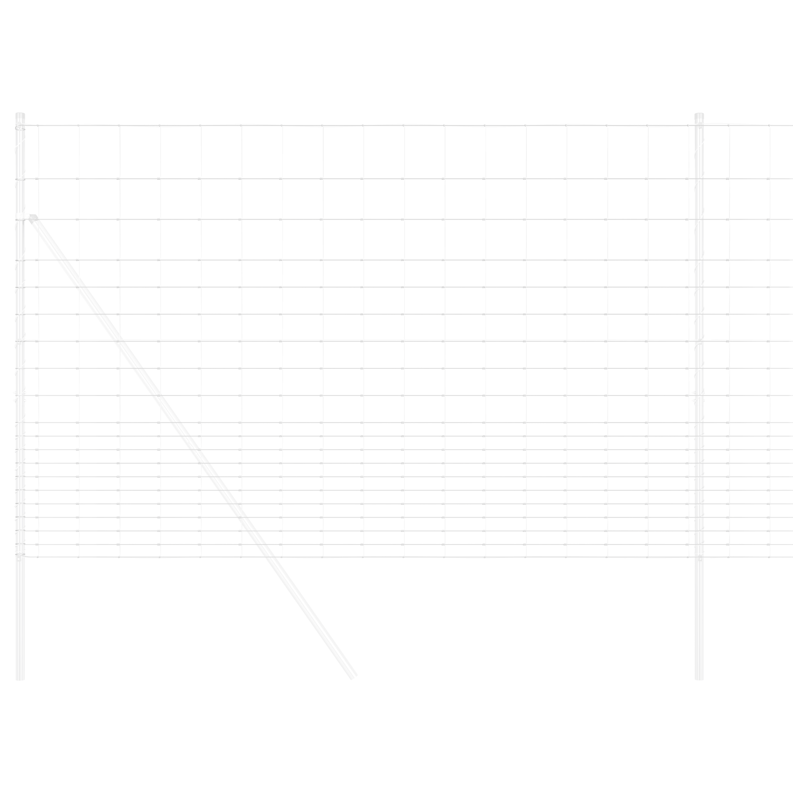 Recinzione da Campo 1.6x25 m Acciaio Zincato