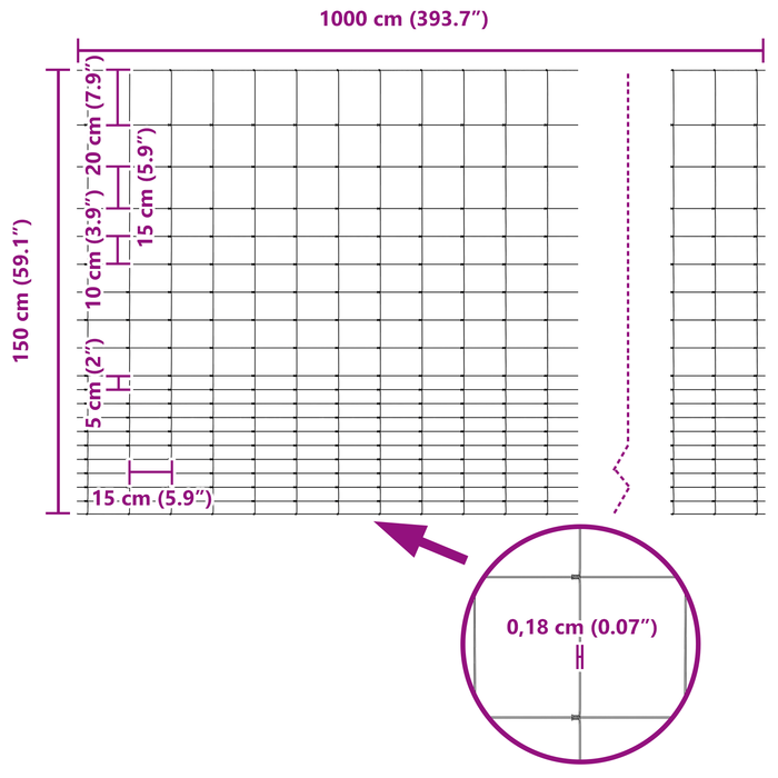 Recinzione da Campo 1.6x25 m Acciaio Zincato