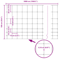 Recinto da Campo 1x50 m Acciaio Zincato