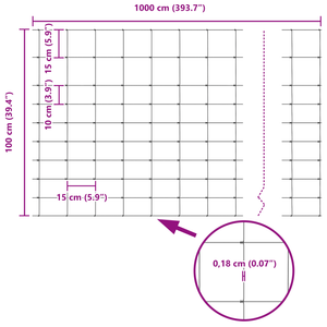 Recinzione per campi 1x50 m in acciaio zincato