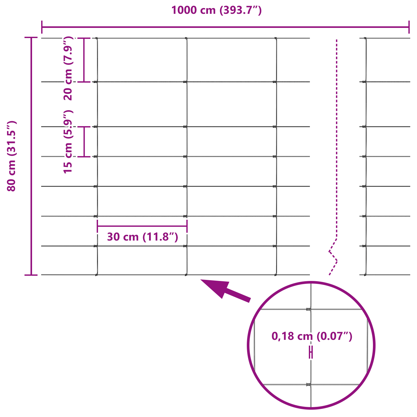 Recinzione da Campo 0.8x100 m Acciaio Zincato