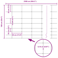 Recinzione da Campo 1x100 m Acciaio Zincato