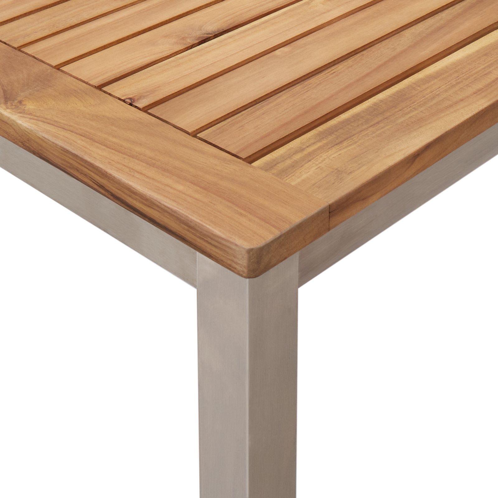 Tavolo da pranzo esterno 90x90x74.5 cm in legno massello di teak