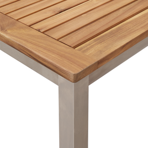 Tavolo da pranzo esterno 90x90x74.5 cm in legno massello di teak