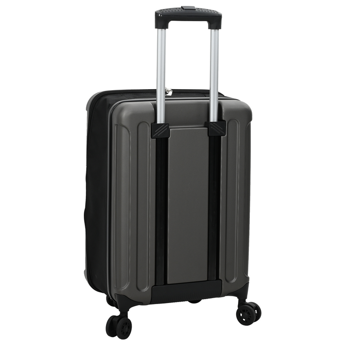 Valigia Pieghevole Guscio Rigido 20'' Grigio Scuro 34x23x55.5 cm ABS