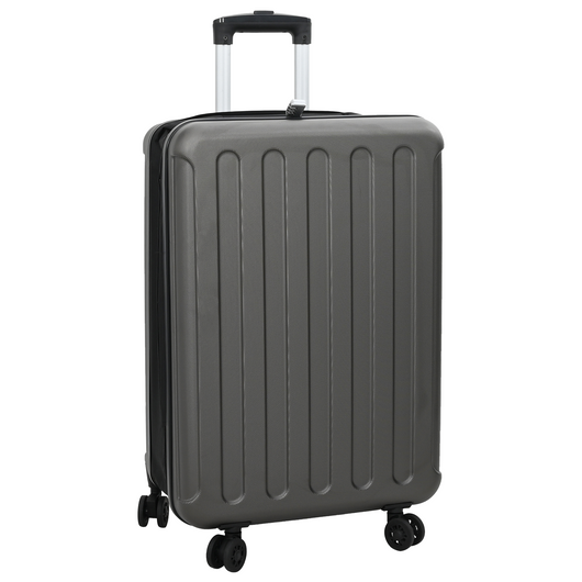 Valigia Pieghevole Scocca Rigida 24'' Grigio Scuro 43x27x66 cm ABS