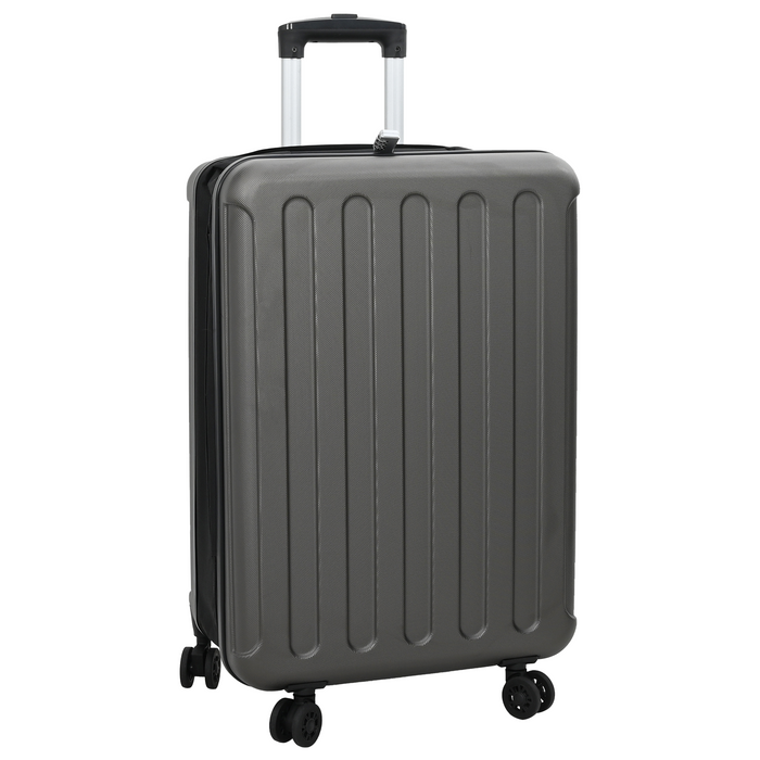 Valigia Pieghevole Scocca Rigida 24'' Grigio Scuro 43x27x66 cm ABS